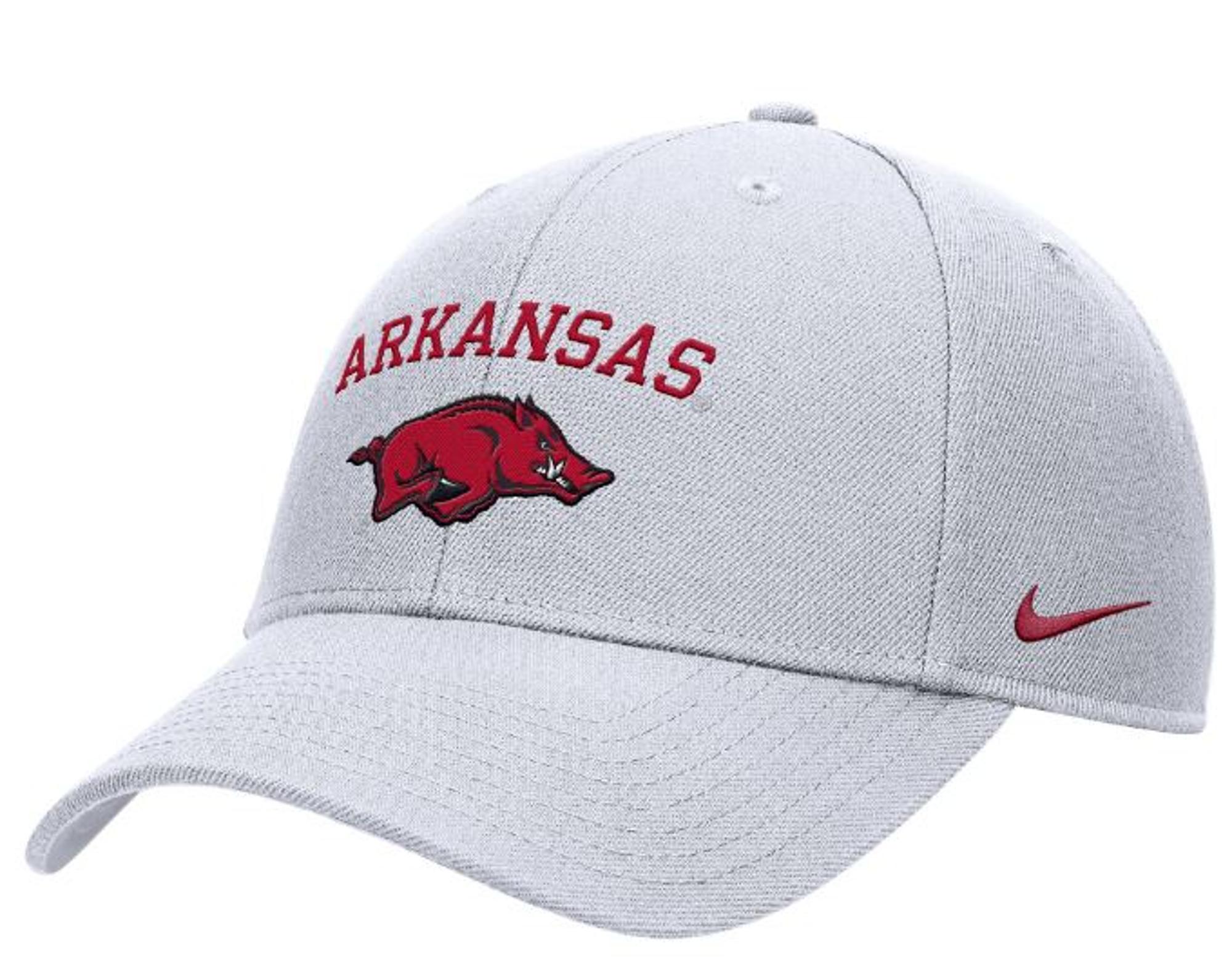 image of: Arkansas Razorback Nike DRI FIT Rise Structured Logo Snapback