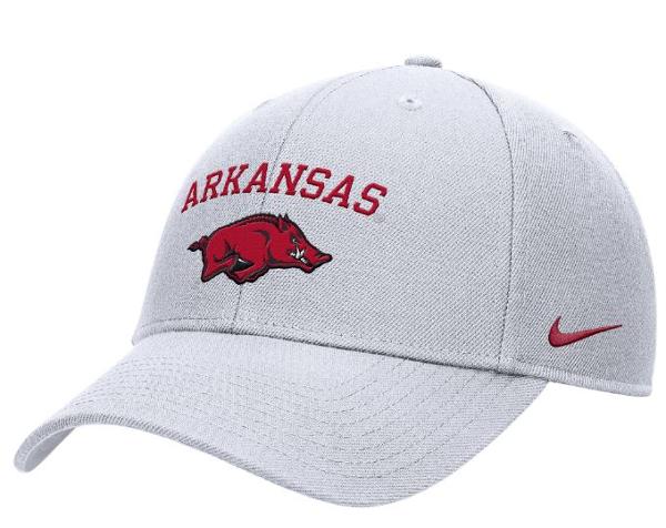 Arkansas Razorback Nike DRI FIT Rise Structured Logo Snapback; $30.00