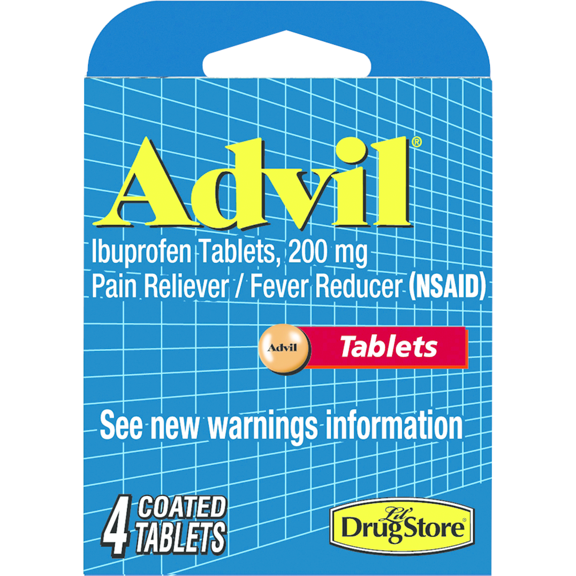 Product image 1 of 1 for Lil' Drug Store Brand Advil On-the-Go Pain Relief 4ct