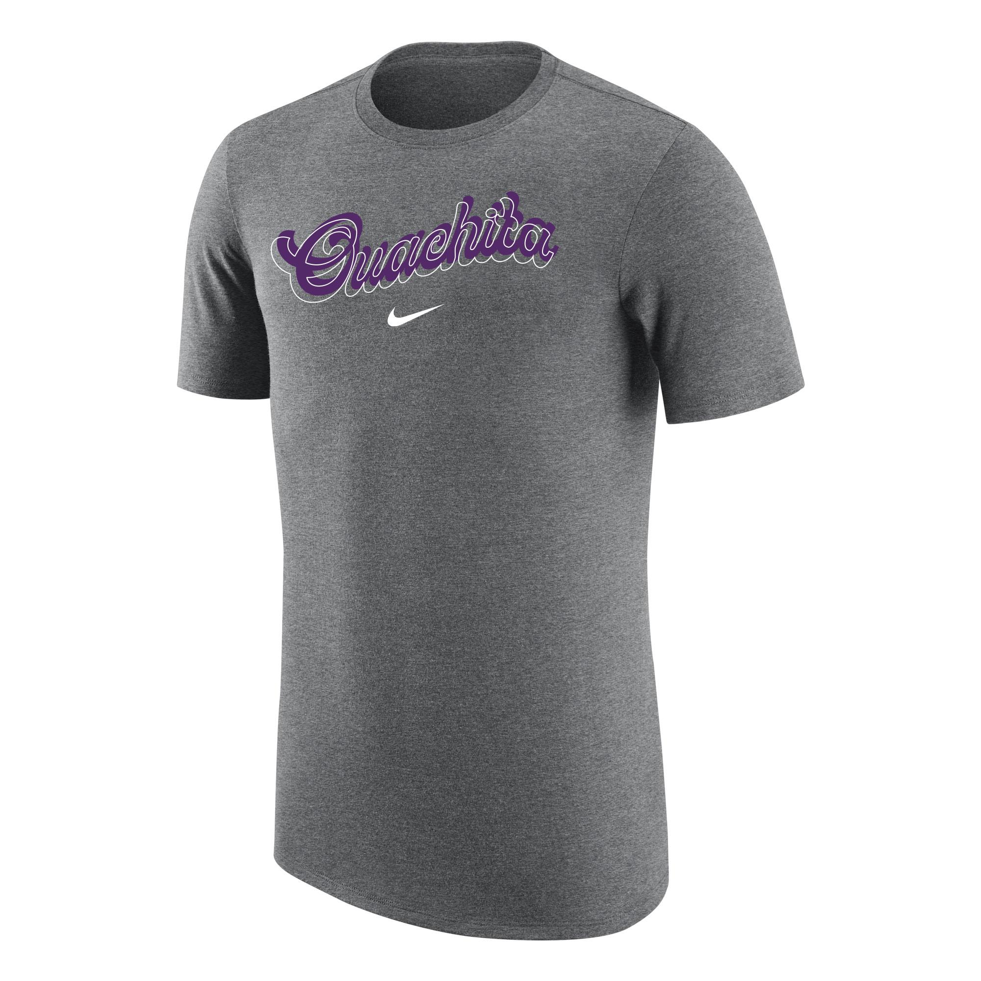 image of: Ouachita Outline Script Triblend Short Sleeve Tee
