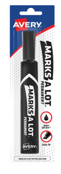 Avery Marks-A-Lot Permanent Marker, Black; $1.99