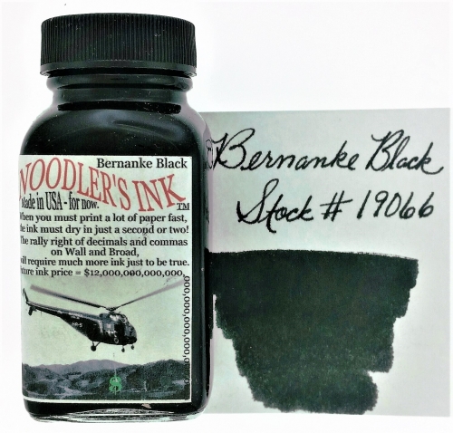 image of: Noodlers Ink Quick Drying Bernanke Black 3 oz