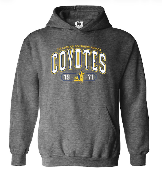 CSN HOODIE CONNOLLY COYOTES ARCH CHARCOAL; $55.99