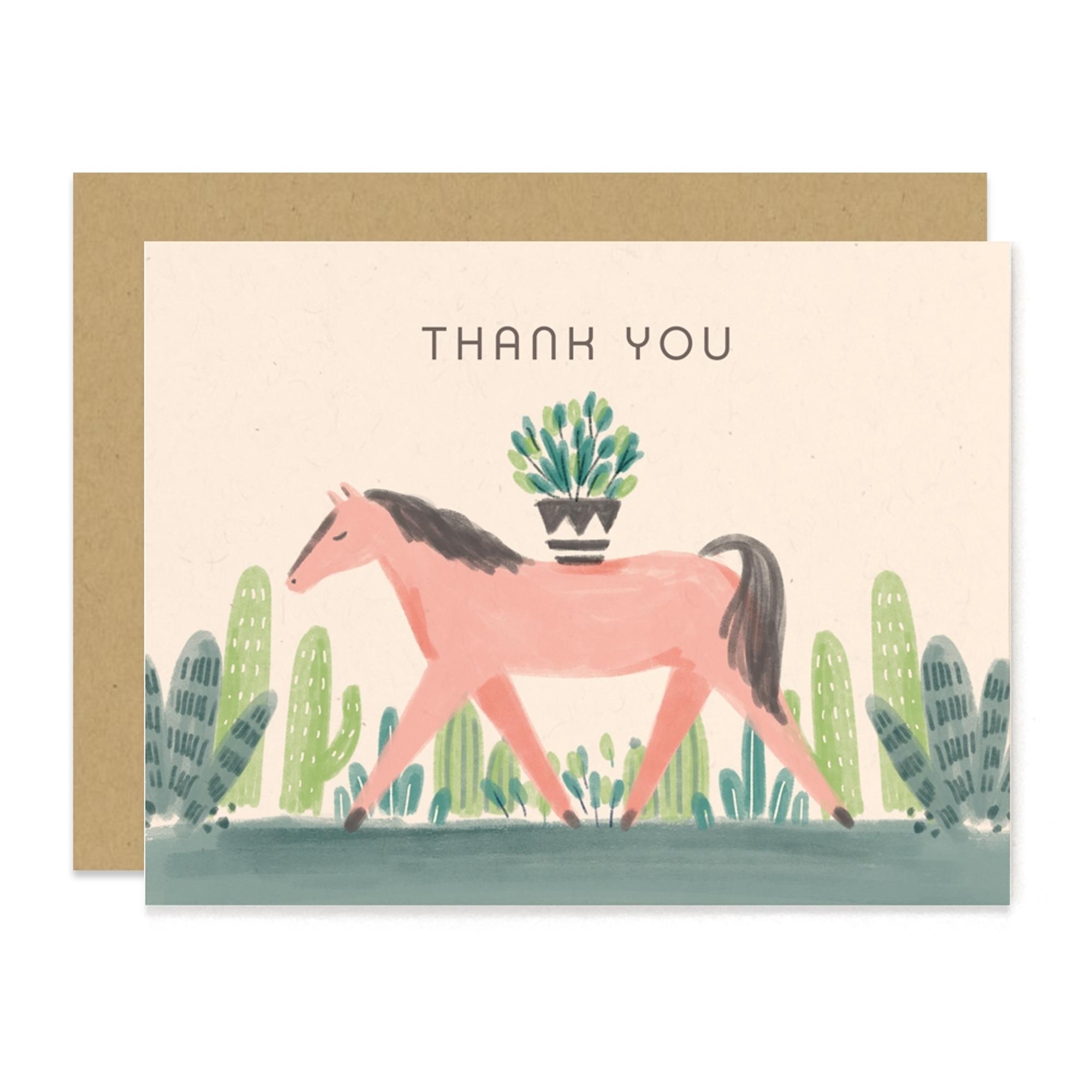 Product image 1 of 1 for Wild Mustang Thank You Card | 4.25 x 5.5" (A2)"