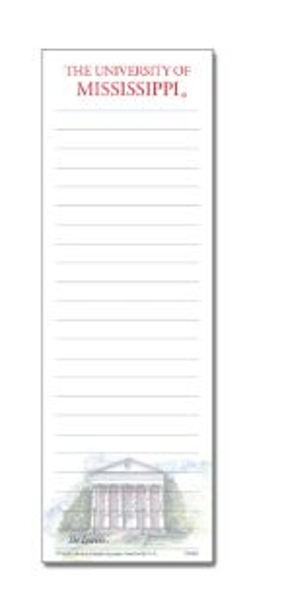 image of: University of Mississippi To Do List Notepad
