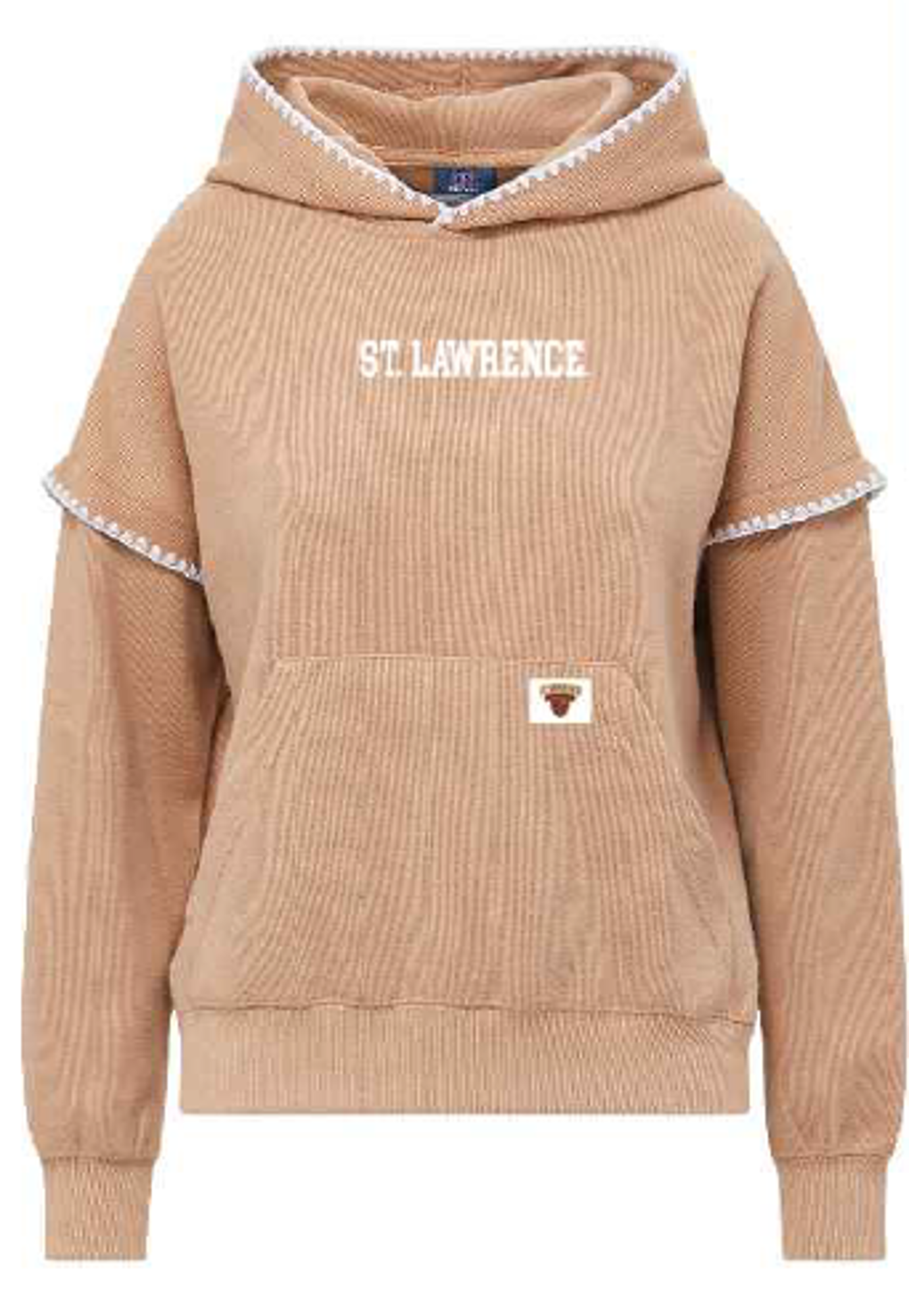 image of: Women's Hood Sweatshirt with Crochet Trim