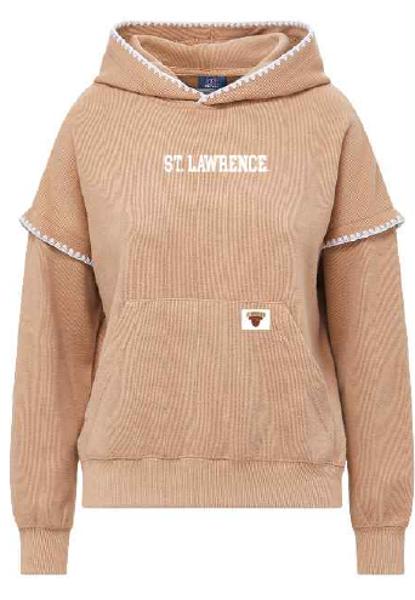 Women's Hood Sweatshirt with Crochet Trim; $52.95