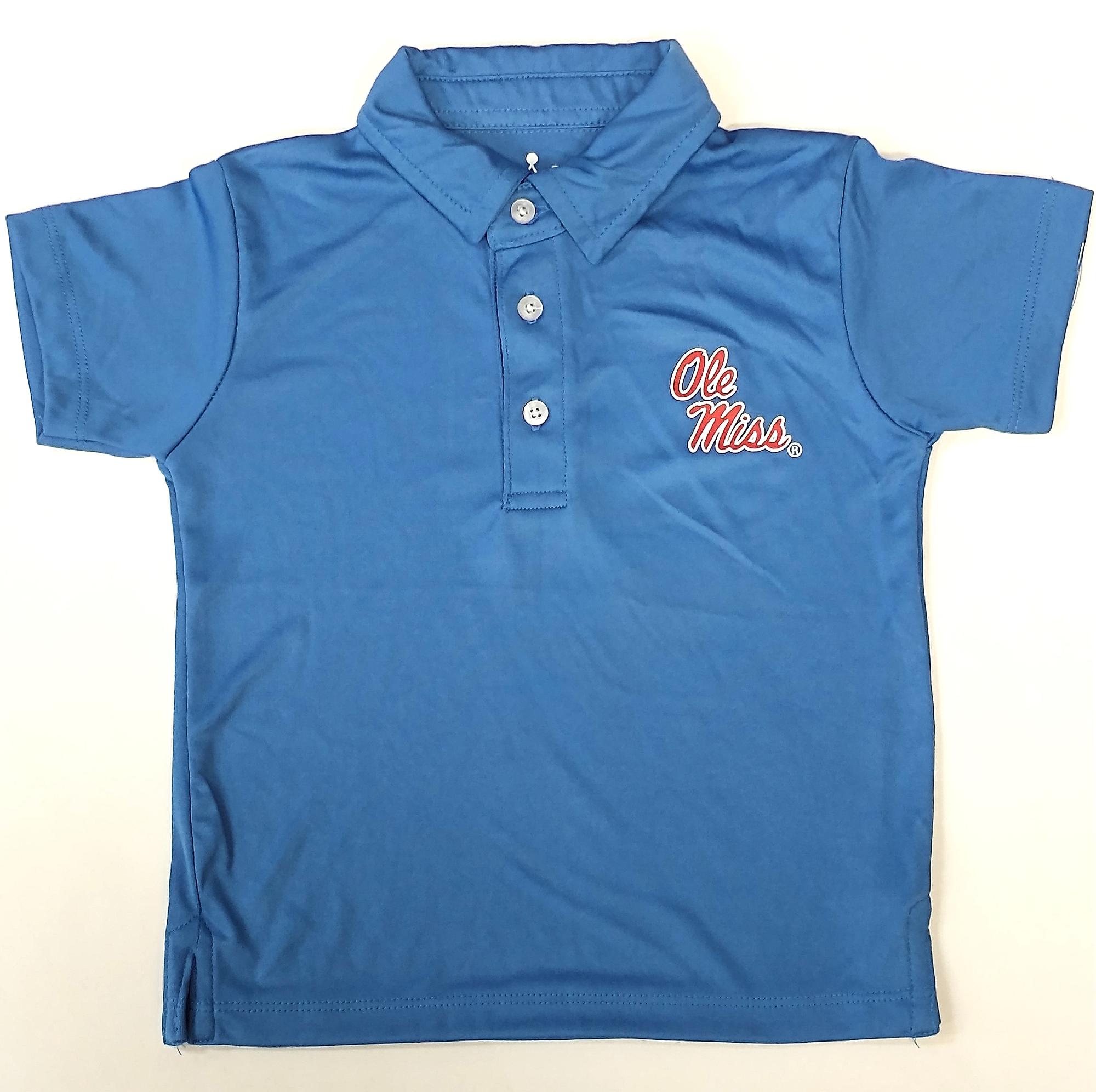 image of: Toddler Ole Miss Poly Performance Polo Powder Blue
