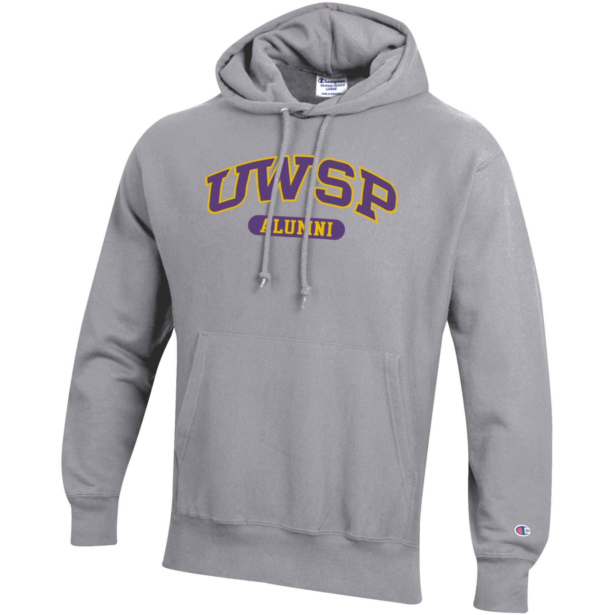 Product image 1 of 1 for UWSP Alumni Champion Reverse Weave Hoodie, Gray