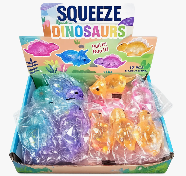 Fidget Toy - Glitter Dinosaur Squishy; $6.99