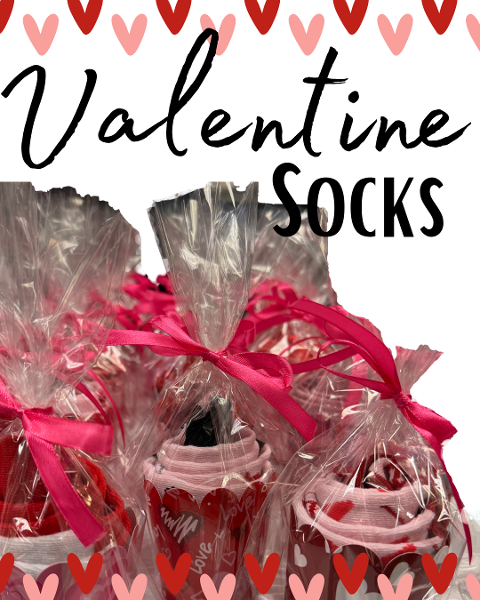 Valentines Socks Cupcake; $4.99