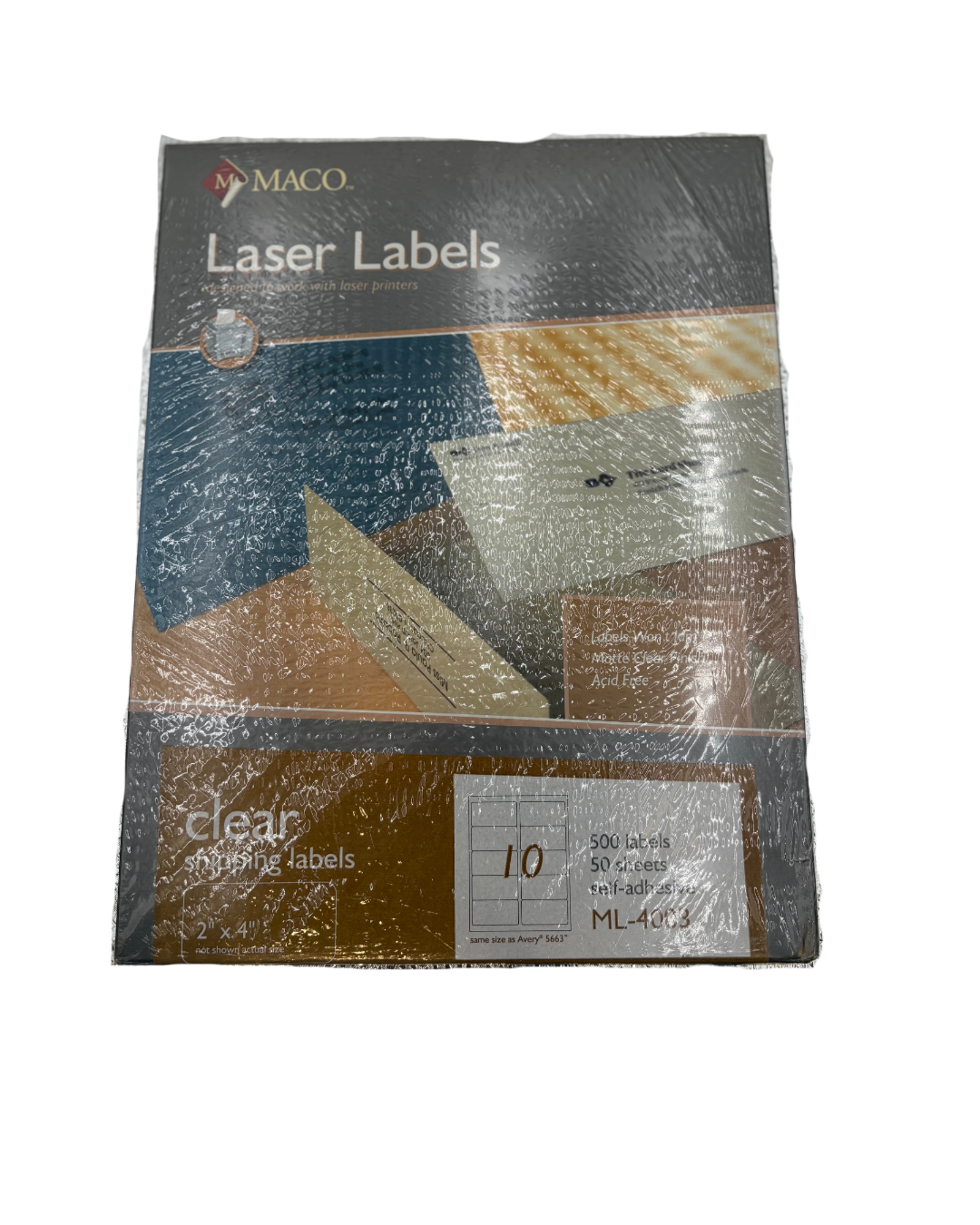 image of: MACO LASER CLEAR LABELS 2X4