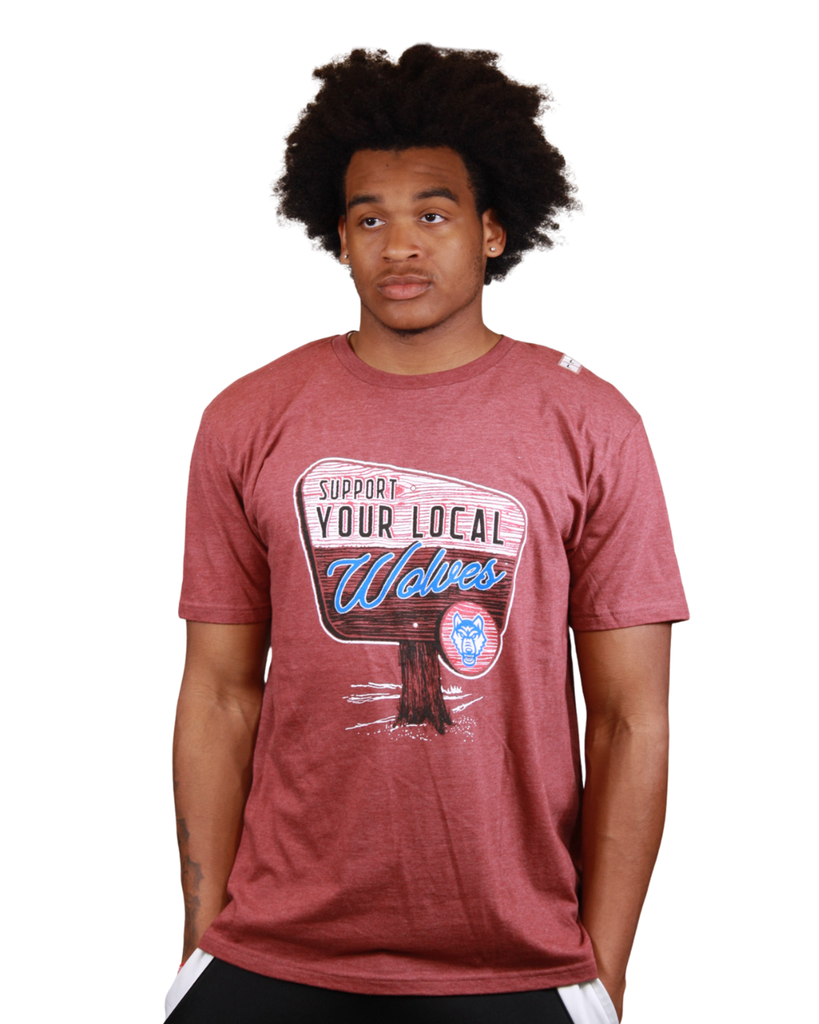 Product image 3 of 8 for SUPPORT YOUR LOCAL WOLVES WOLF LOGO T-SHIRT