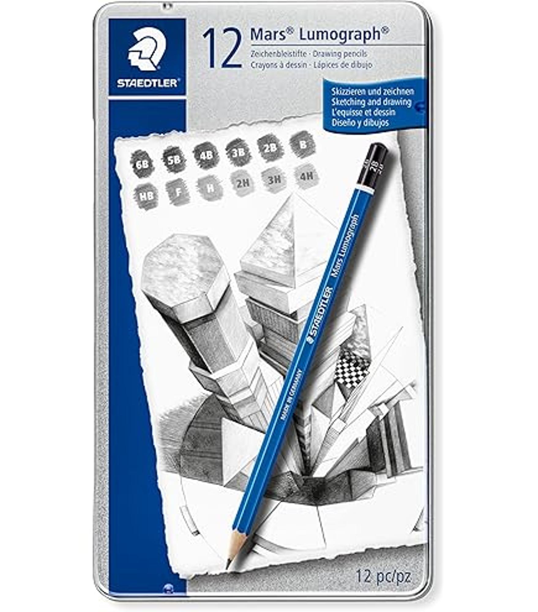 image of: Lumograph Sketching Set - 12pc 6B to 4H