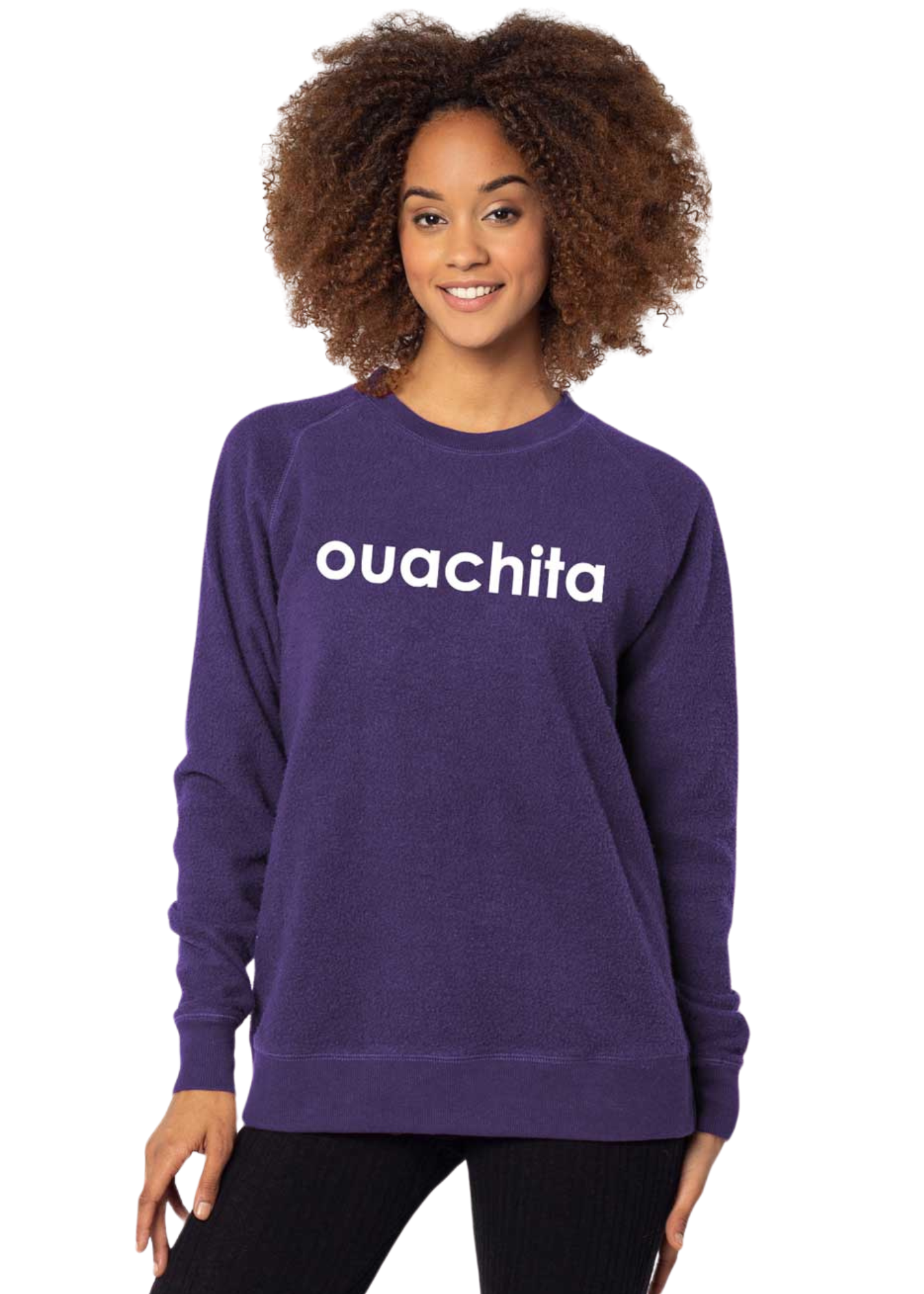 image of: Ouachita Baptist Women's Home Base Crew Sweatshirt, Purple