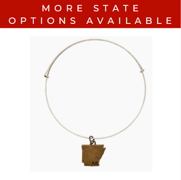 State Initial Wire Bangle Bracelet; $9.99