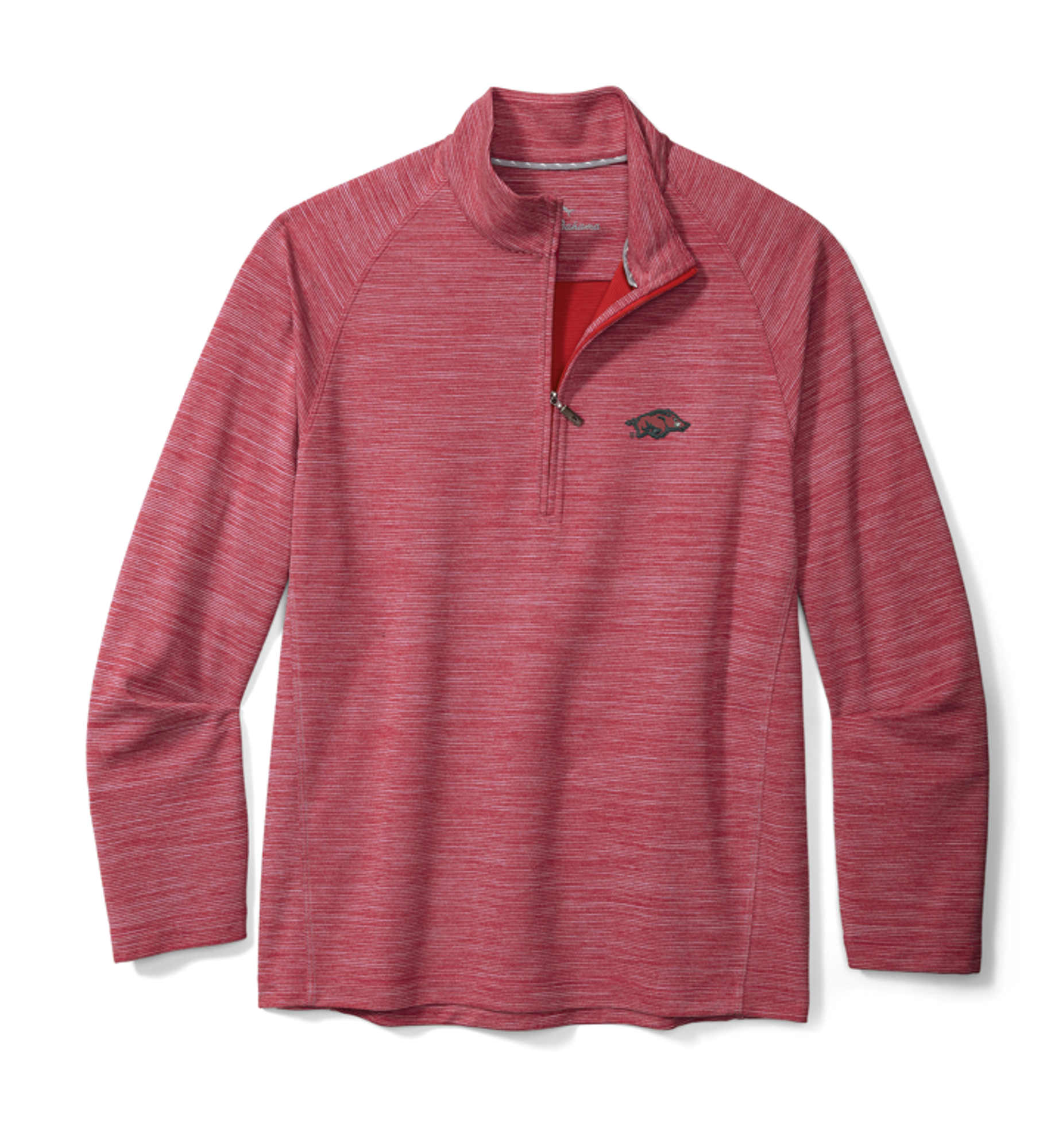 image of: Arkansas Razorbacks Tommy Bahama Play Action Half Zip - Chili Pepper