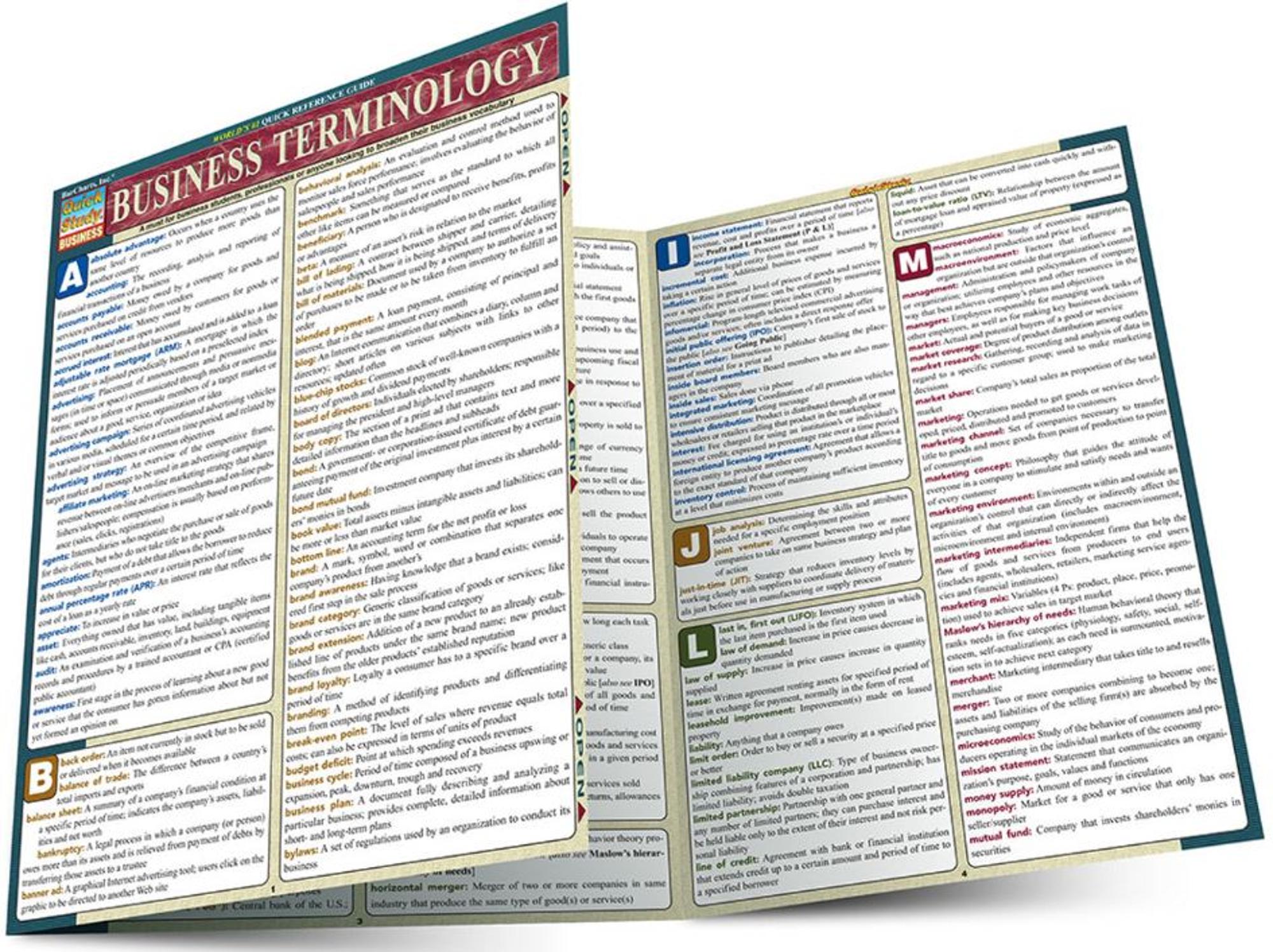 image of: BARCHARTS / BUSINESS TERMINOLOGY