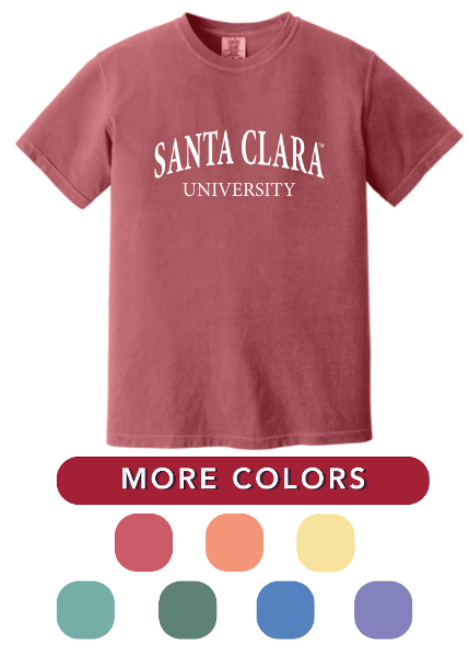 Santa Clara University Arch Comfort Color Short Sleeve Tee; $28.98