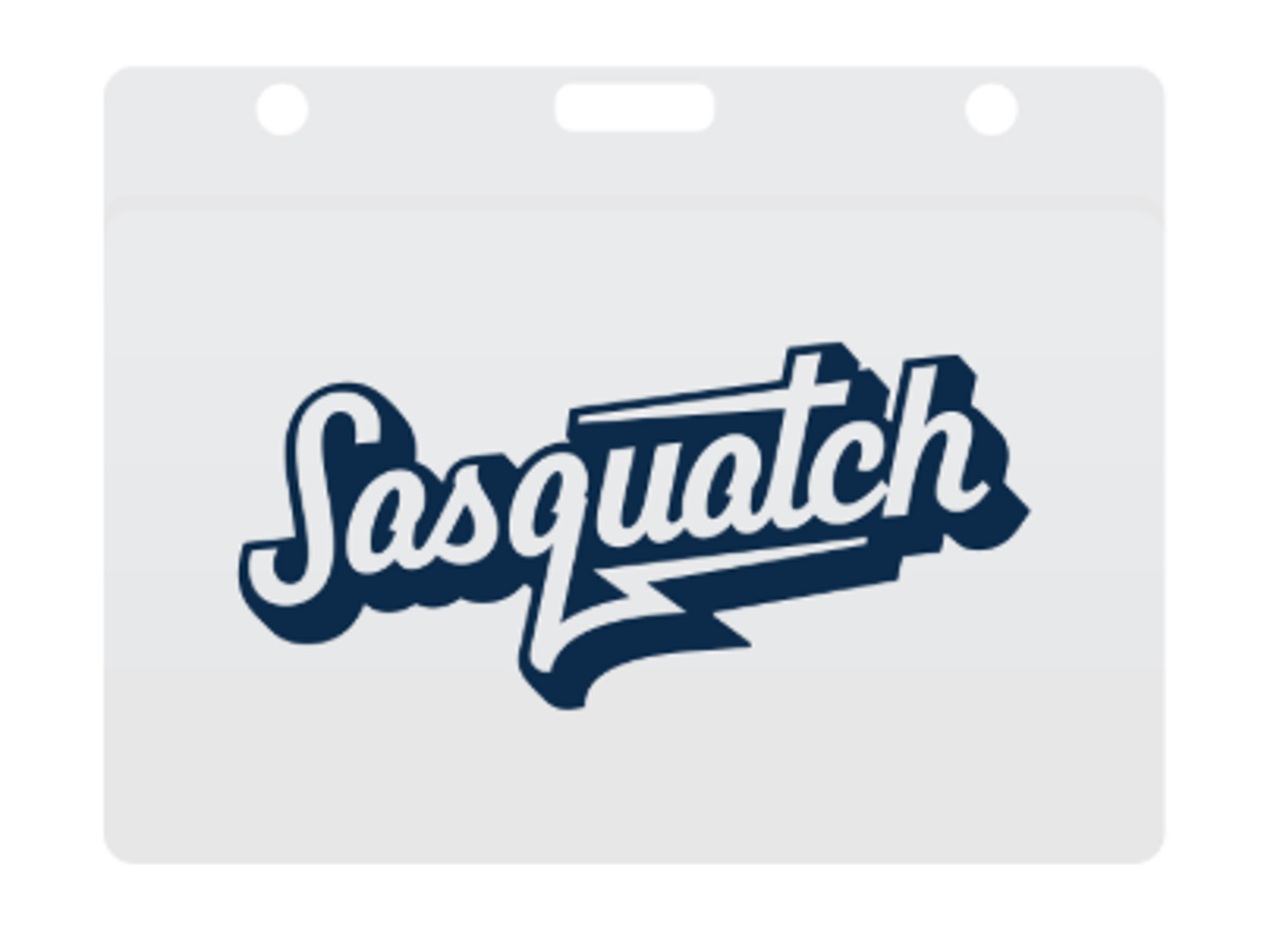 image of: SCC ID HOLDER HORIZONTAL CLEAR SASQUATCH