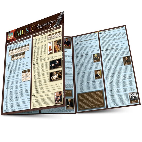 Cover image for MUSIC APPRECIATION LAMINATED REFERNCE GUIDE