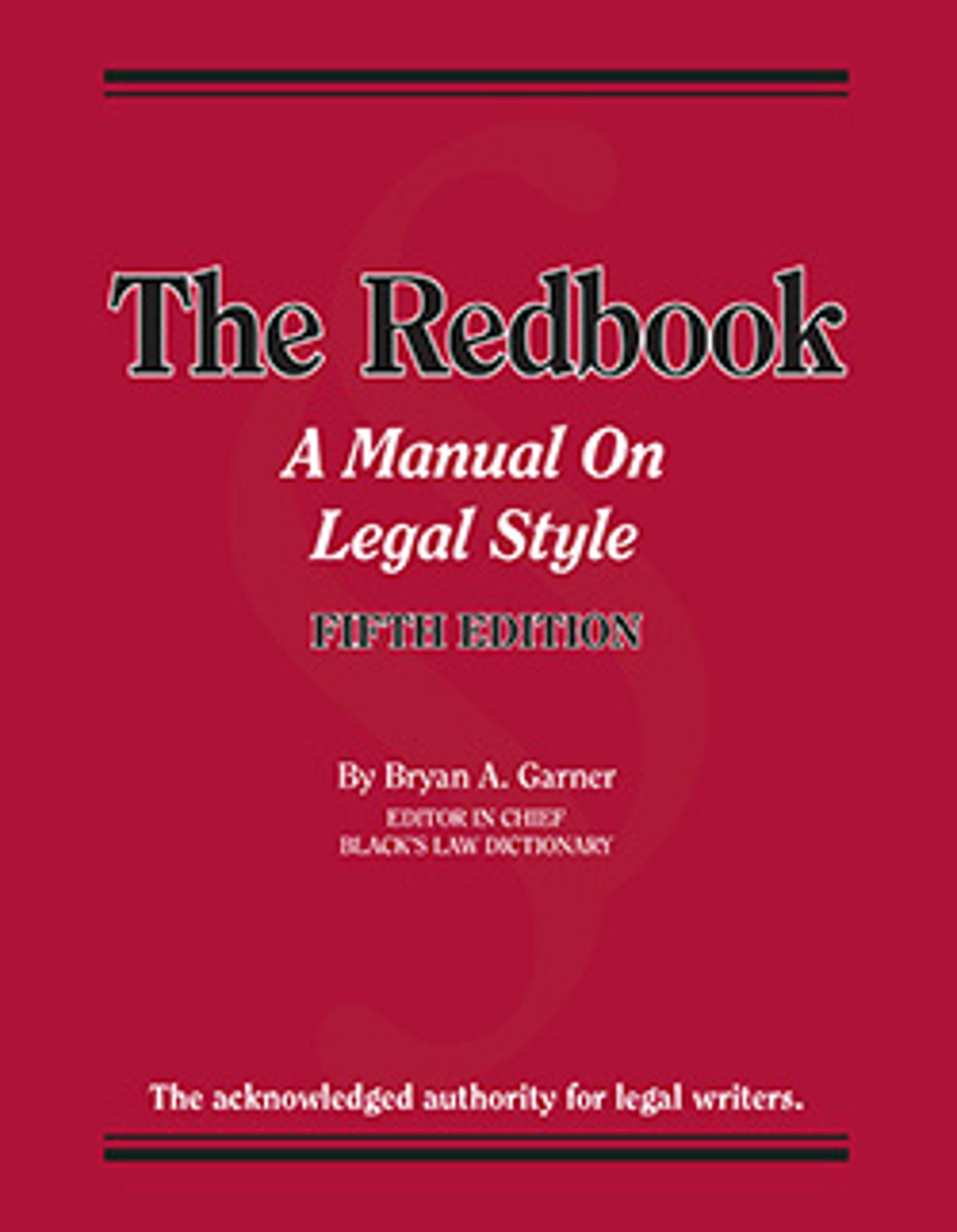 Cover image for Redbook: Manual on Legal Style