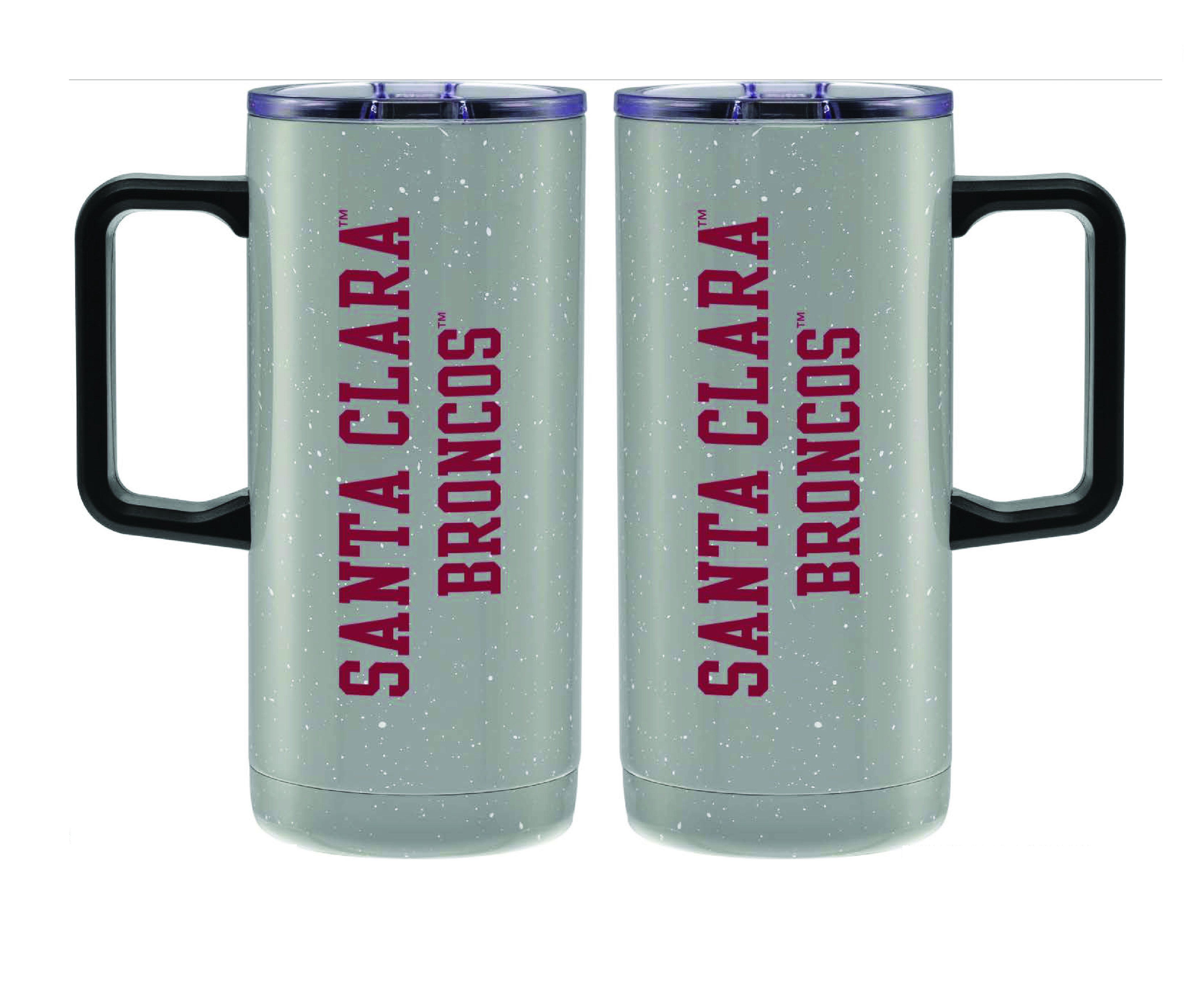 image of: Santa Clara Broncos 18oz Speckled Stainless Trail Mug