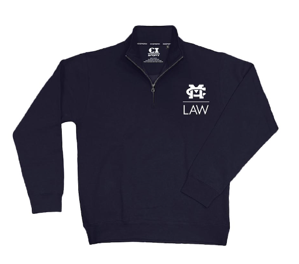 MC LAW 1/4 ZIP PULLOVER NAVY; $58.99