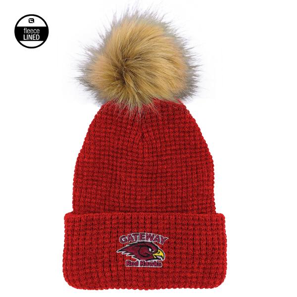GTC Beanie Belgian Lined Waffle With Pom; $24.99