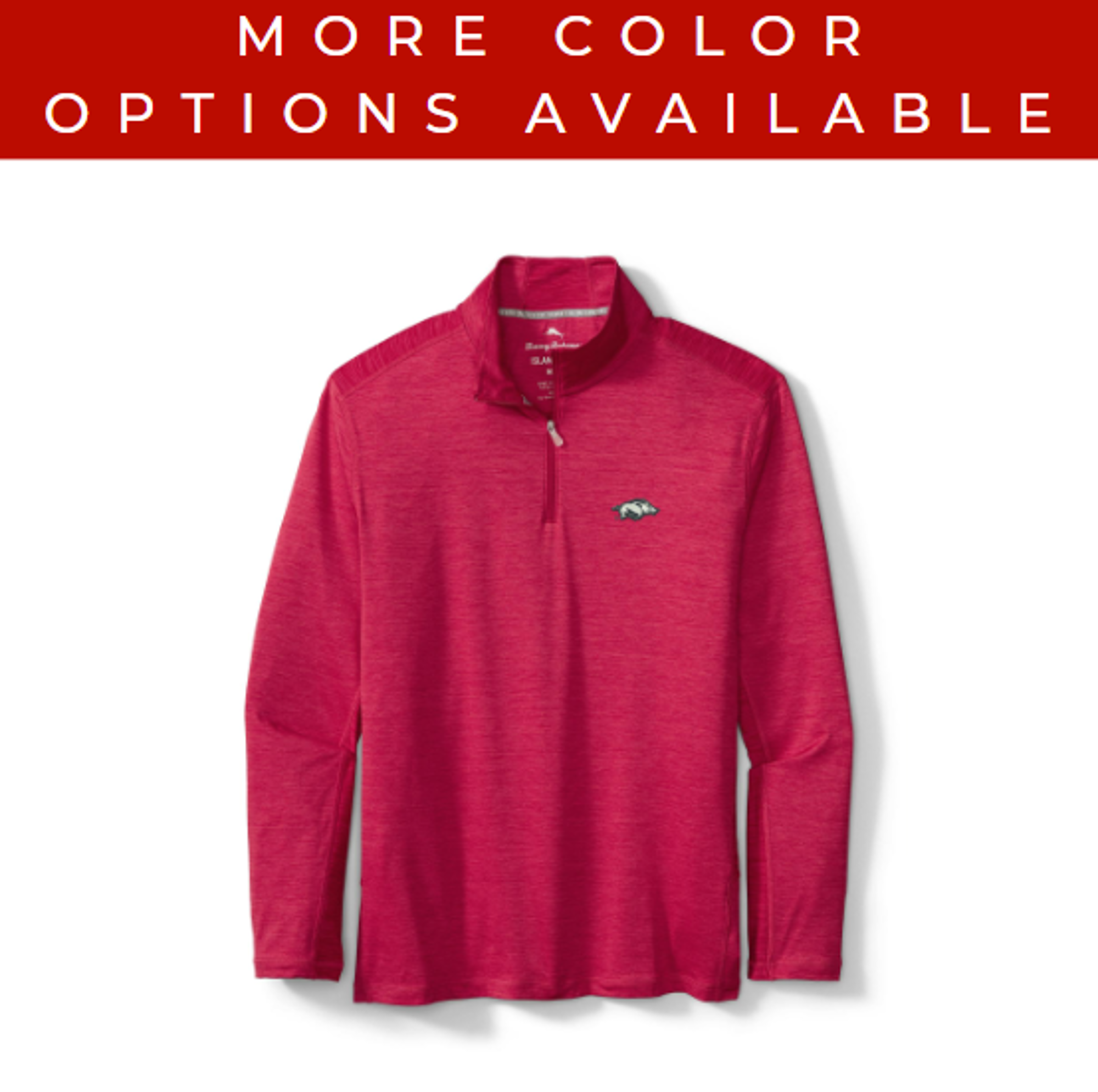 image of: Arkansas Razorbacks Men's Tommy Bahama Sport Delray Half Zip