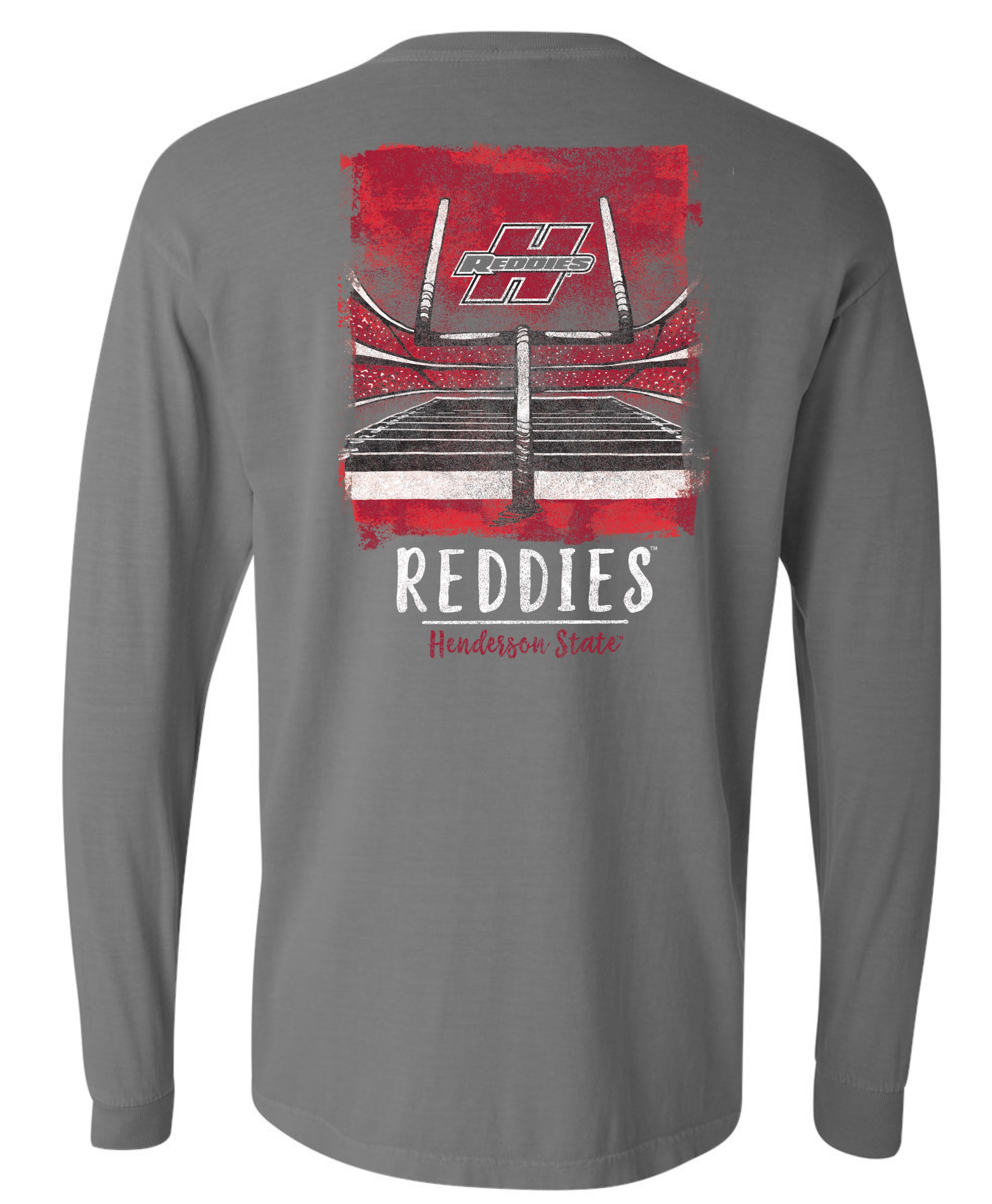 image of: Henderson State Reddies Football End Zone Long Sleeve T-Shirt