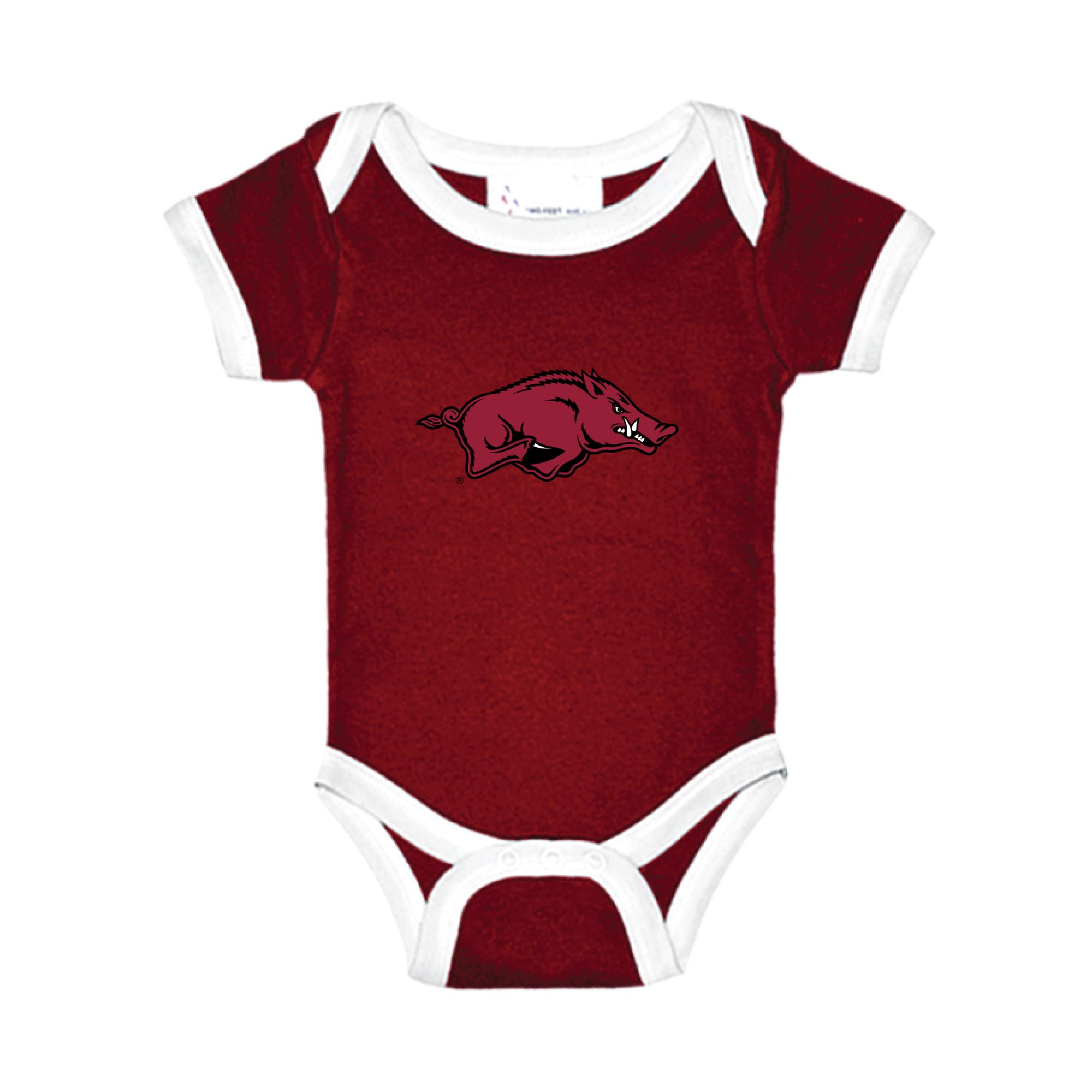 image of: Arkansas Razorbacks Infant Lap Shoulder Ringer Romper