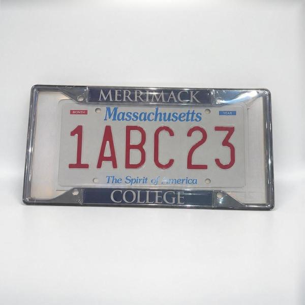 Metal License Plate Frame with Reflectants; $24.99