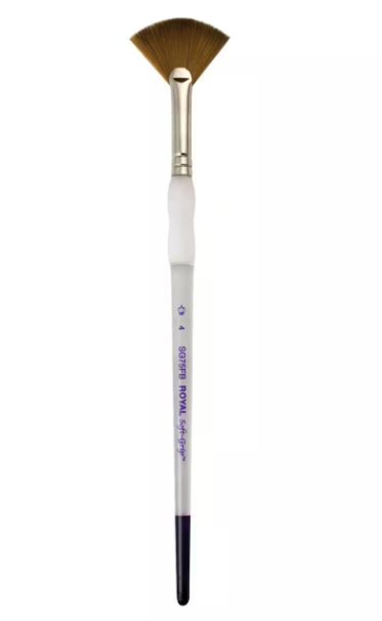 image of: Royal #4 Soft-Grip Taklon Fan Paint Brush