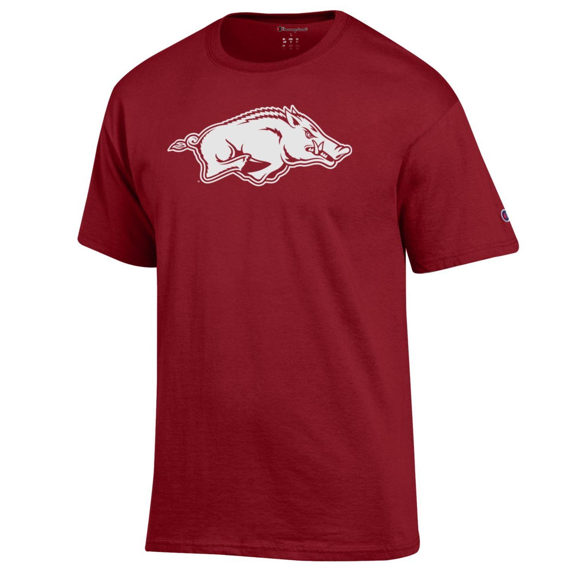 image of: Arkansas Razorbacks Champion Brand Logo Short Sleeve Tee- Cardinal