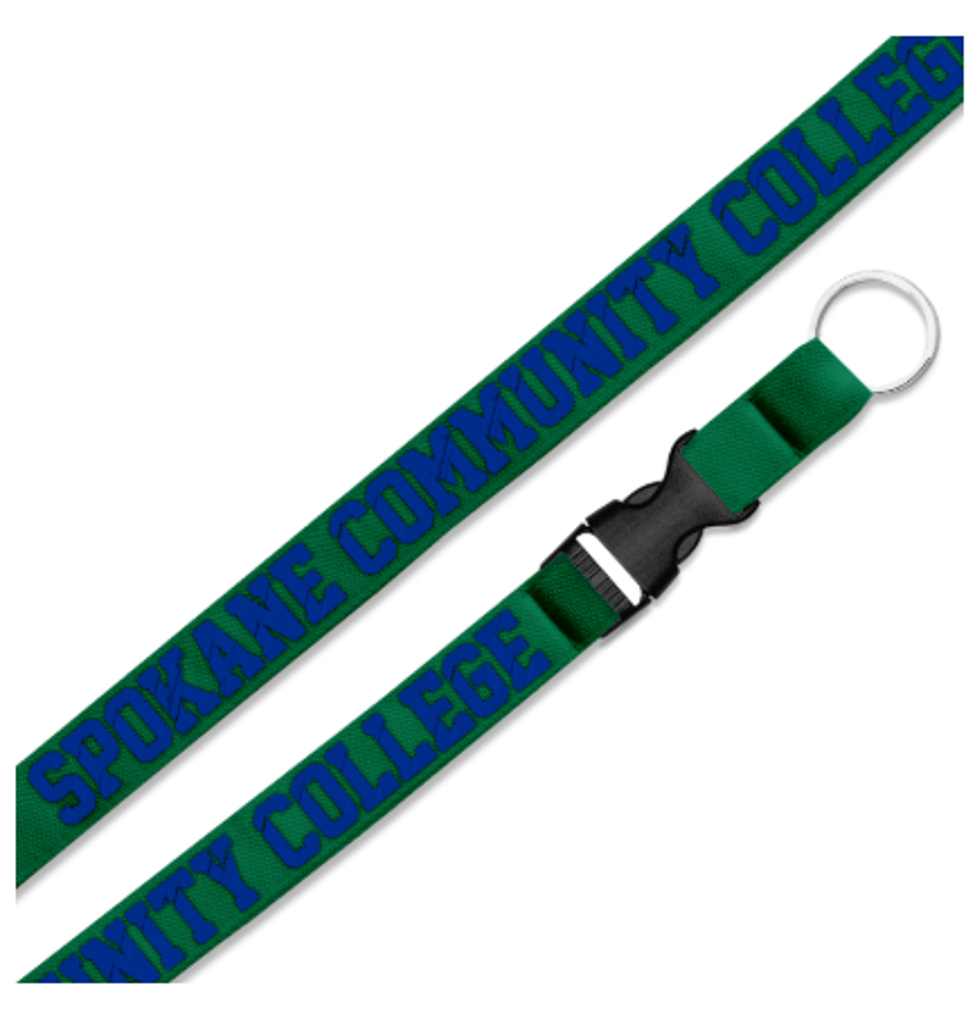 image of: SCC 3/4" WOVEN LANYARD GREEN