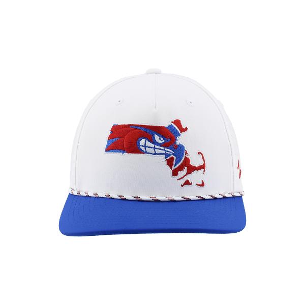 Rowdy State Outline - White&Royal Snapback; $34.99
