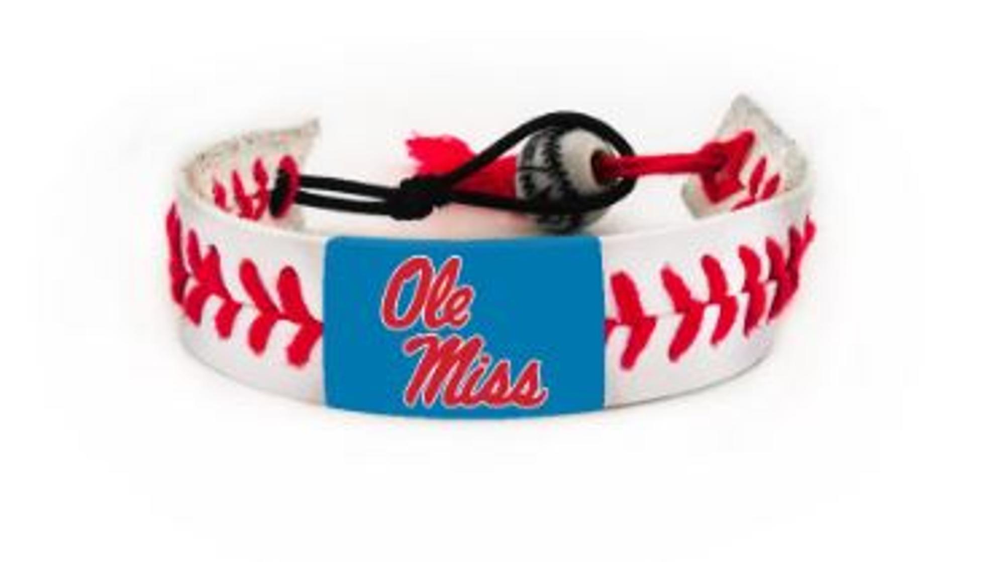 image of: Ole Miss Baseball Seam Bracelet
