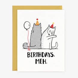 Product image 1 of 1 for Birthdays Meh Card | 4.25 x 5.5" (A2)"