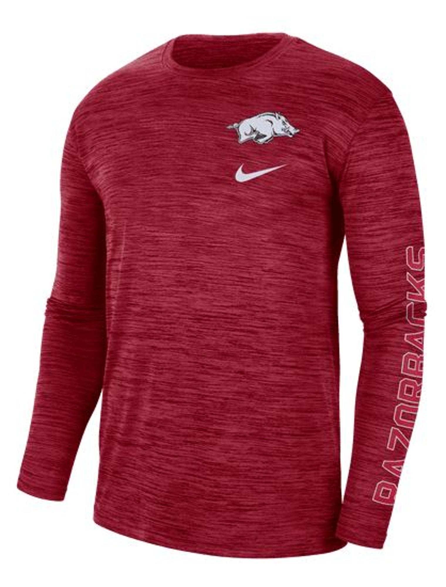 image of: Arkansas Razorbacks Nike Long Sleeve Velocity TEE