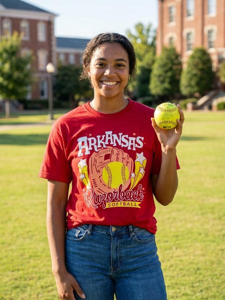 Arkansas Razorbacks Softball Stars T-Shirt; $30.00