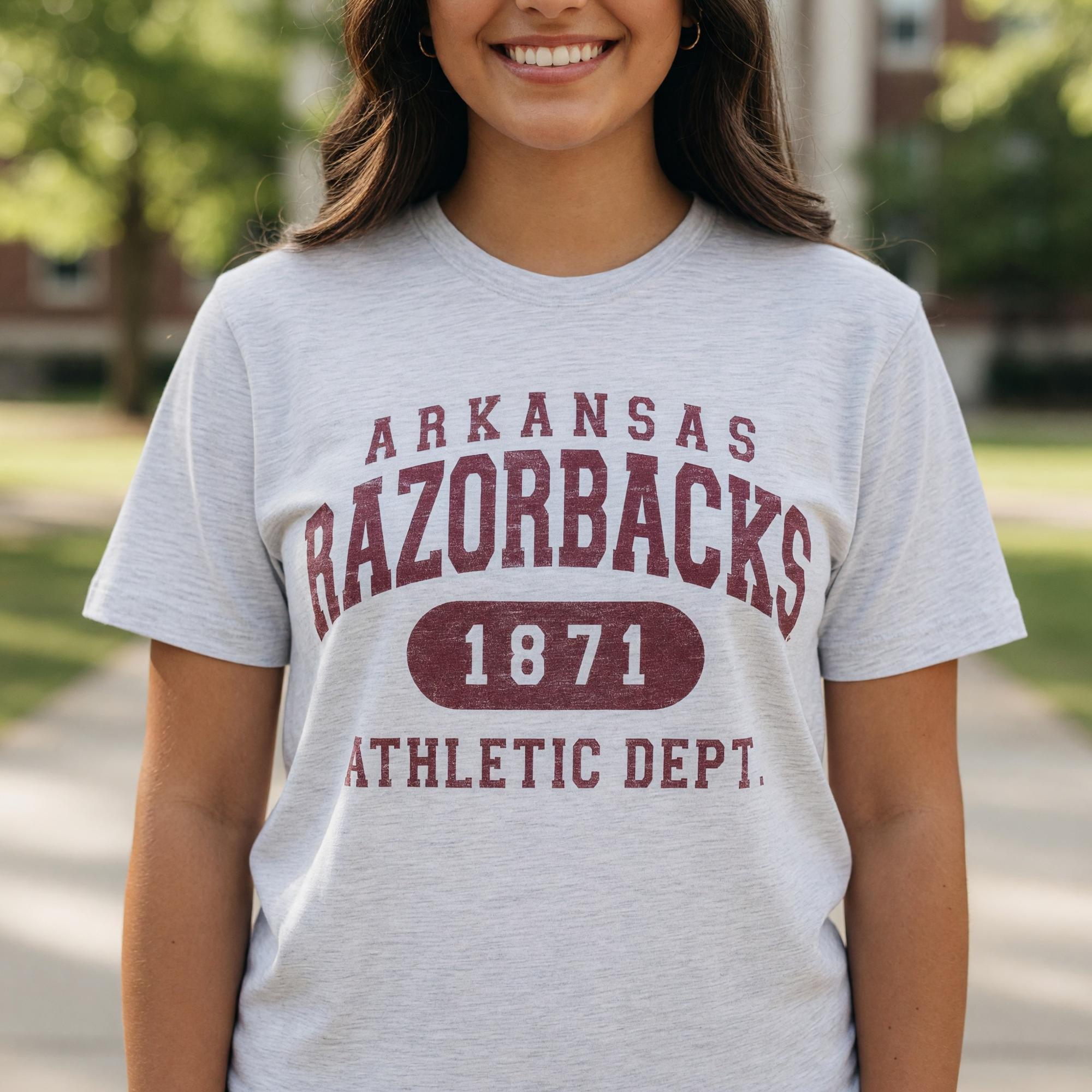 Product image 1 of 3 for Arkansas Razorbacks 47' Brand Model Arch Franklin Tee