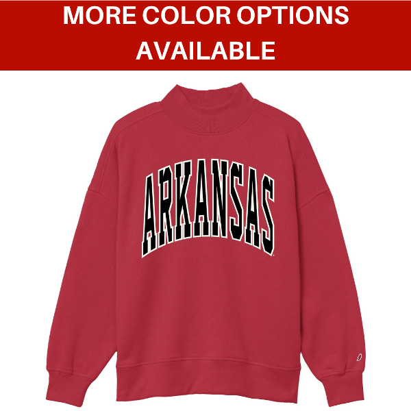 Arkansas Razorbacks Diana Mock Neck; $70.00