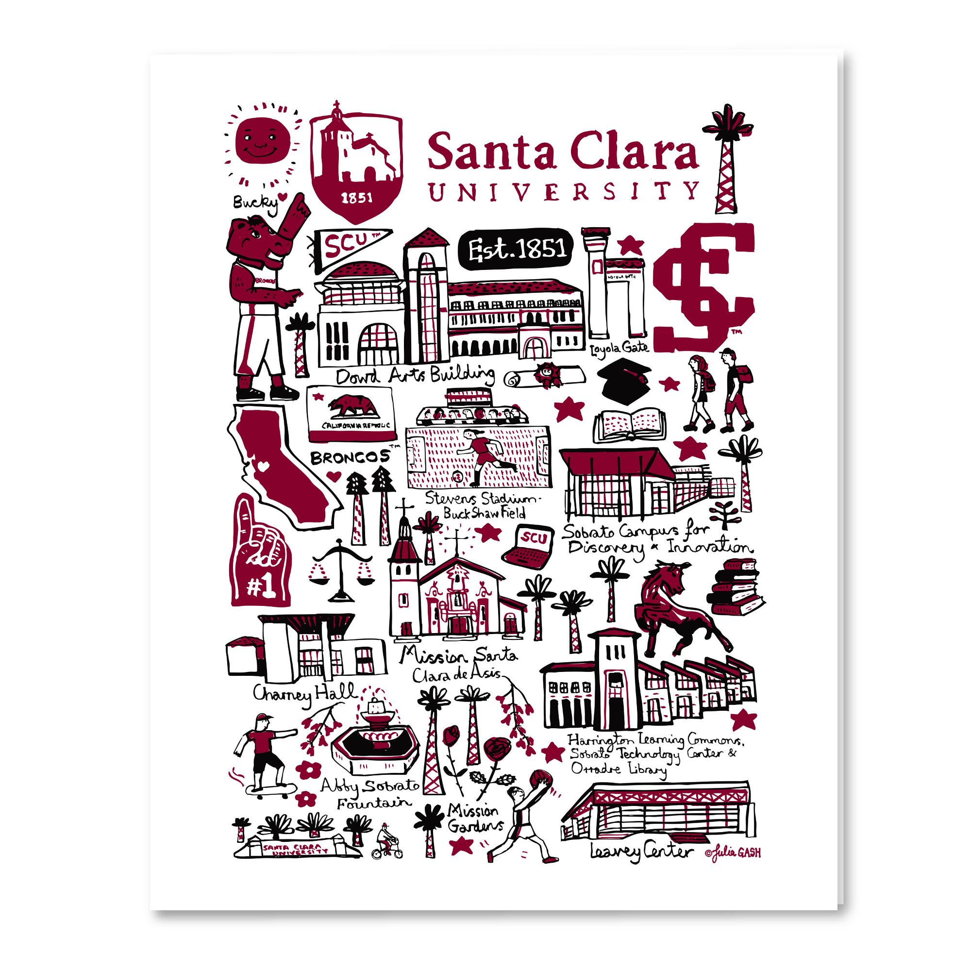 image of: Santa Clara Broncos Julia Gash 2 Pocket Folder