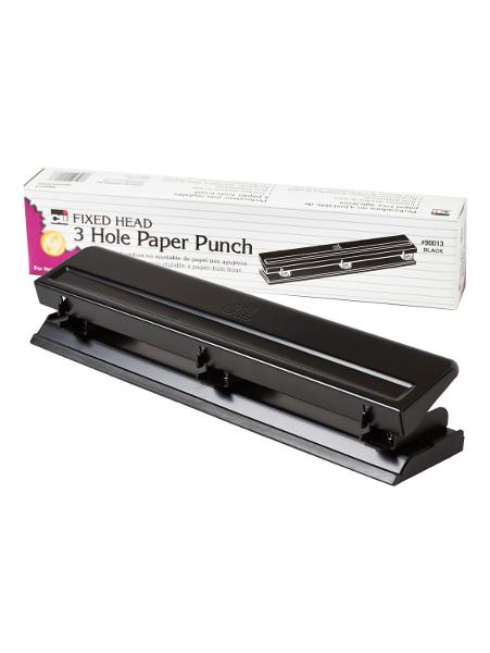 Charles Leonard 3 Hole Punch, Black; $14.98
