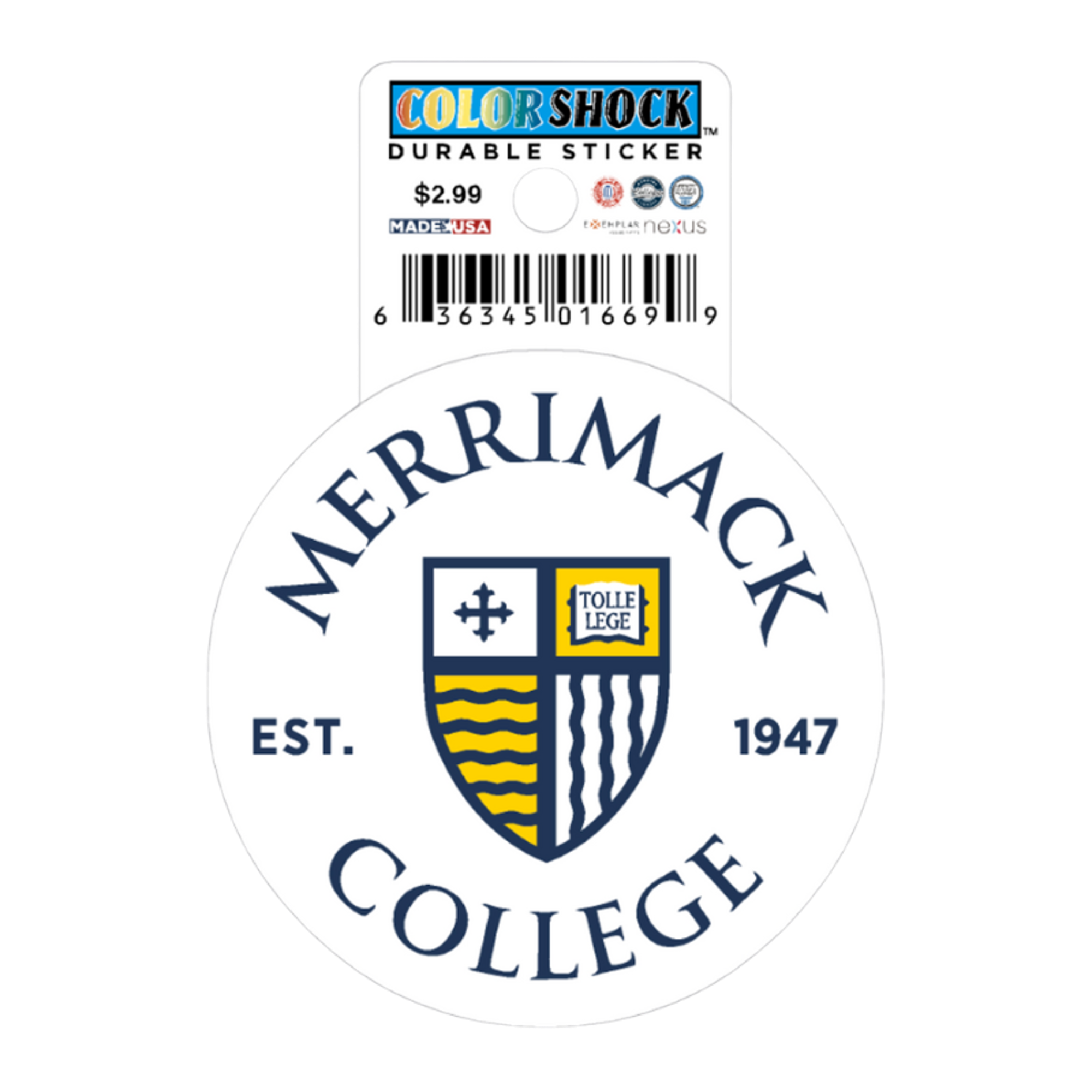 image of: Circle shield sticker