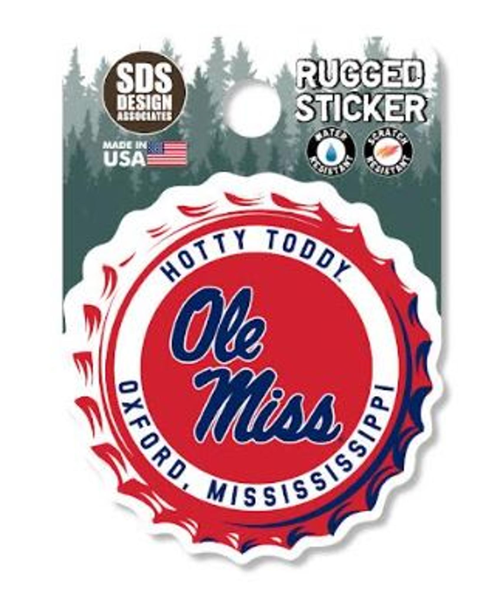 image of: Ole Miss Bottle Cap Rugged Sticker 2in