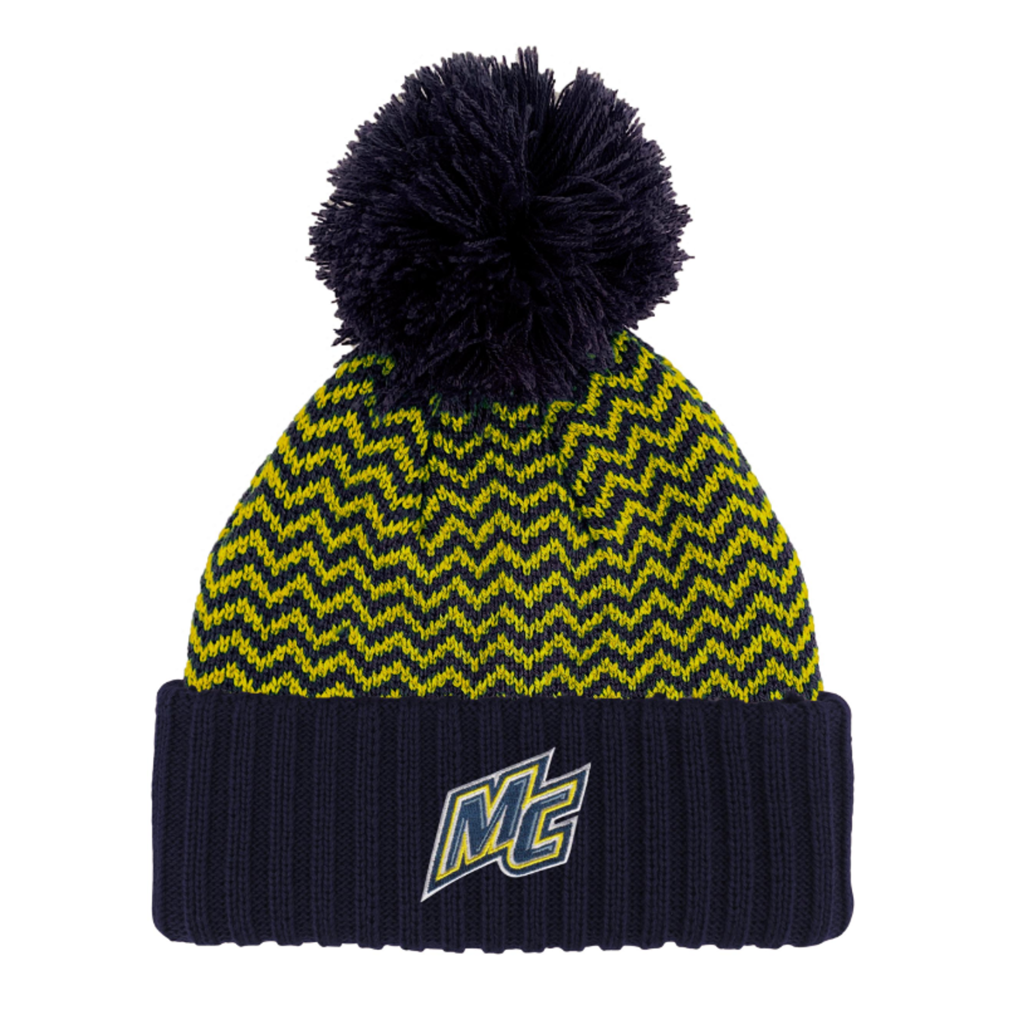 image of: Cuff Hat with Double Stitch Zig Zag
