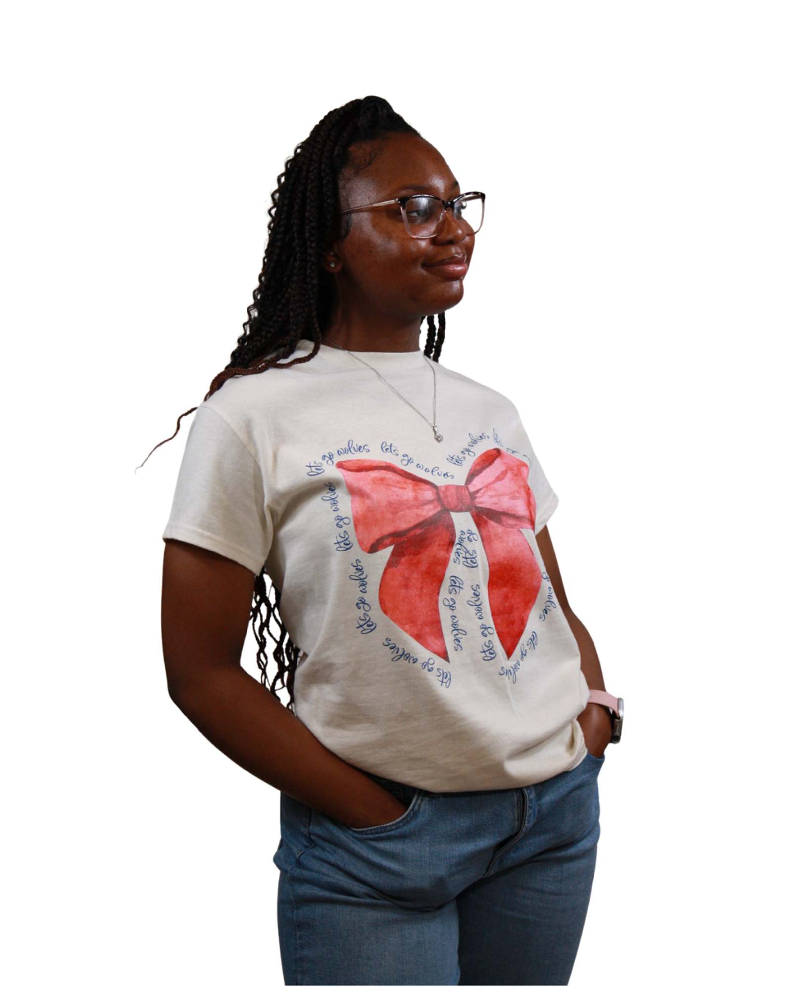 Product image 1 of 2 for LETS GO WOLVES BOW TEE