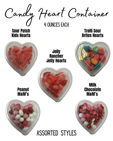 Valentine's Variety Candy Heart Container; $2.50